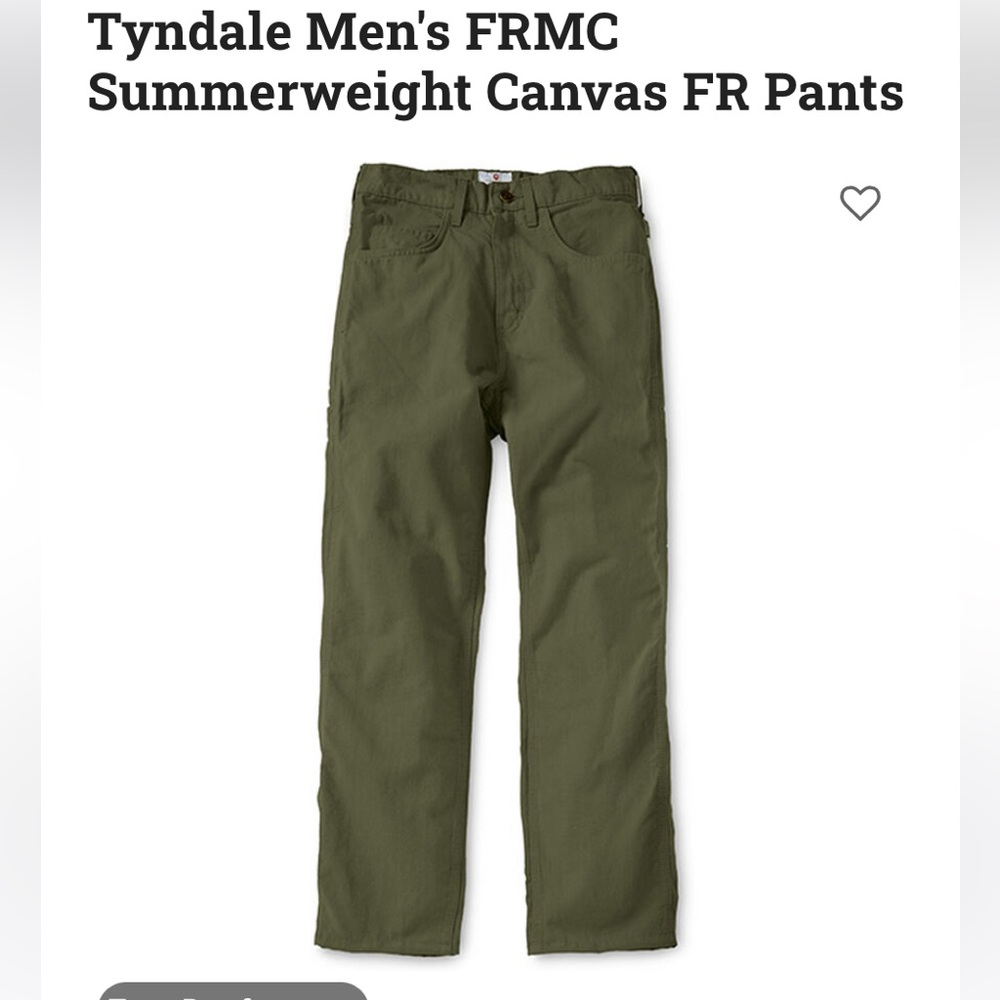 TYNDALE MEN’S FRMC SUMMERWEIGHT CANVAS FR PANTS